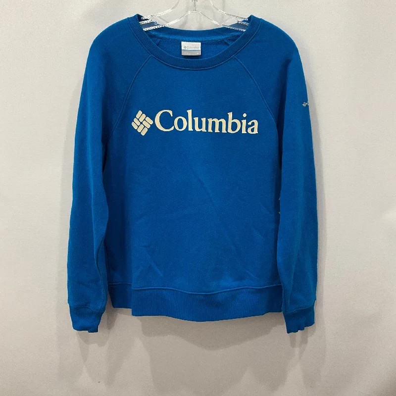 Functional Men's Workout HoodiesSweatshirt Crewneck By Columbia In Blue, Size: M
