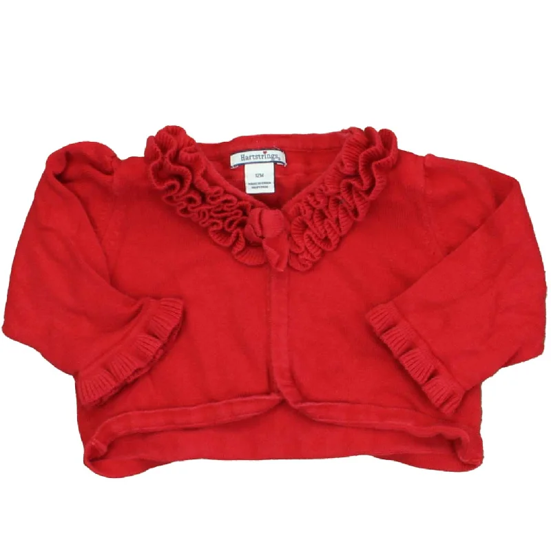 Men's Sweaters in Metallic ColorsHartstrings Girls Red Cardigan