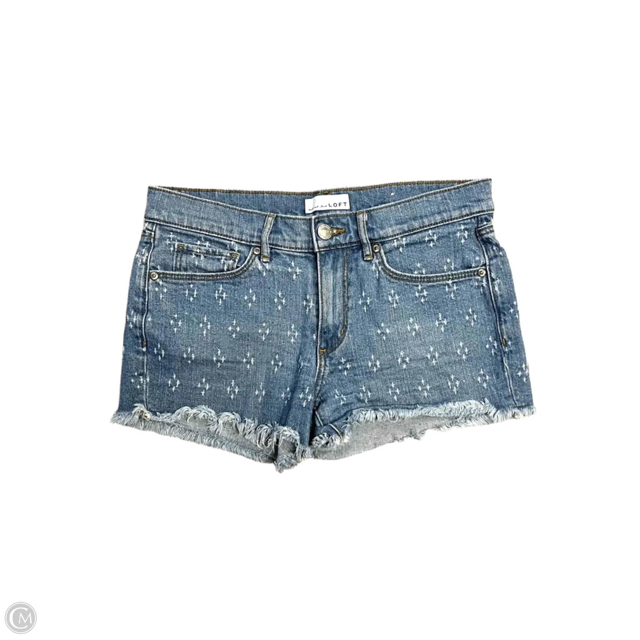 Men's Short-Waisted Dress ShortsShorts By Loft In Blue Denim, Size: 2