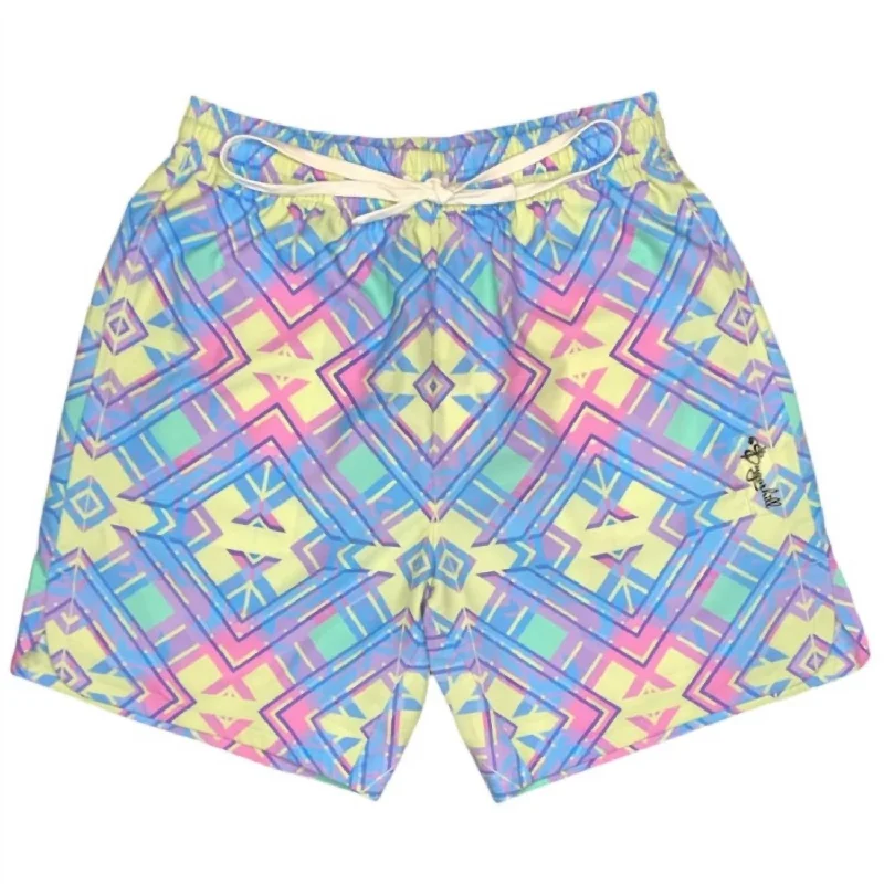 Men's Patterned Bermuda Shorts for FunMen's Crystalize Short In Blue Candy Print