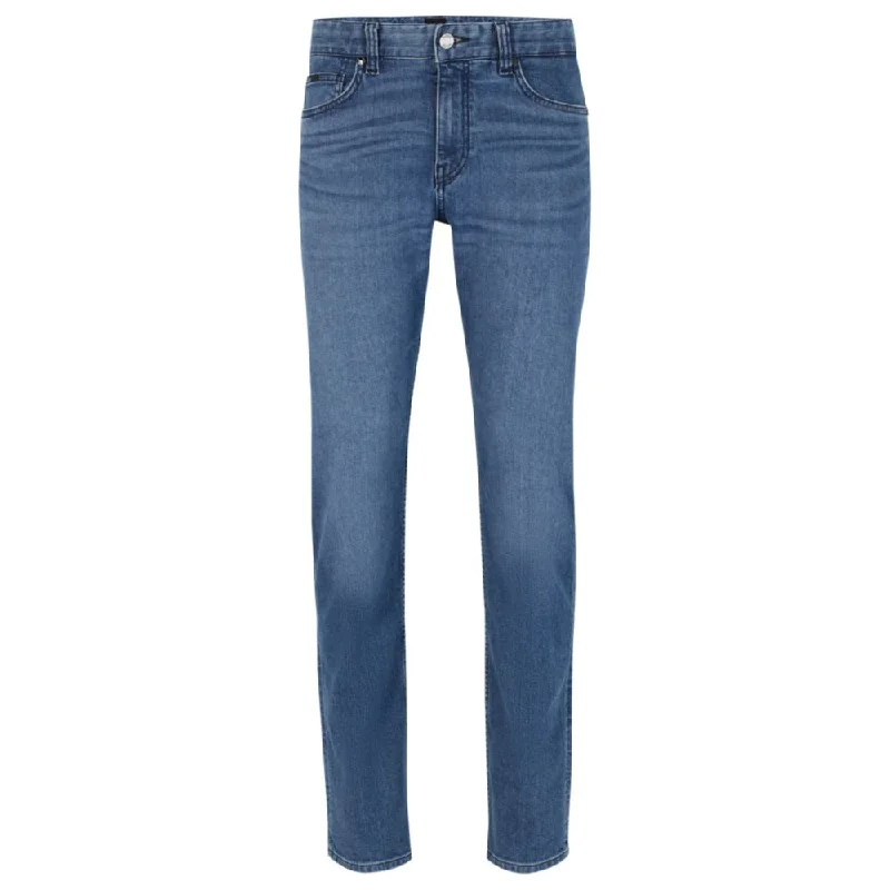 Cool Men's JeansSlim-fit jeans in blue comfort-silk denim