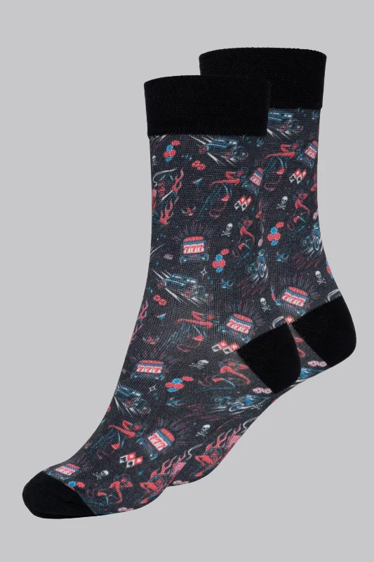 Reversible Sun HatsRockabilly Devil Socks