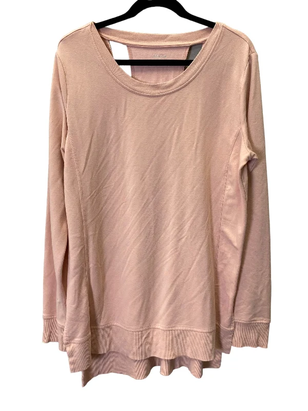 Men's Hoodies with Contrast StitchingPink Sweatshirt Crewneck Bcg, Size Xl