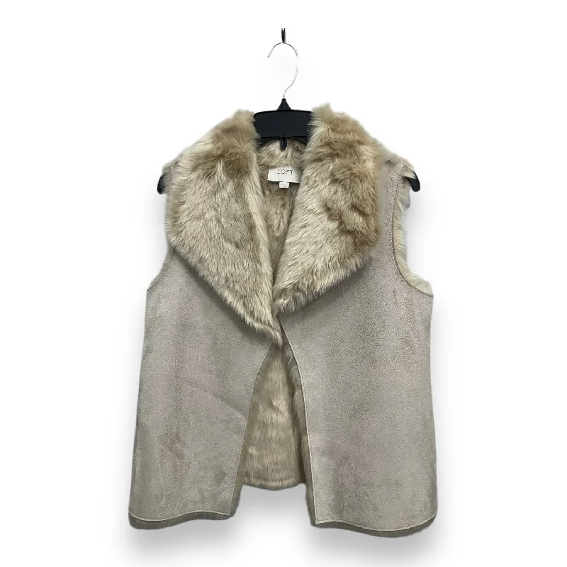 Men's Coats with Quick-Dry FabricVest Faux Fur & Sherpa By Loft In Cream, Size: S