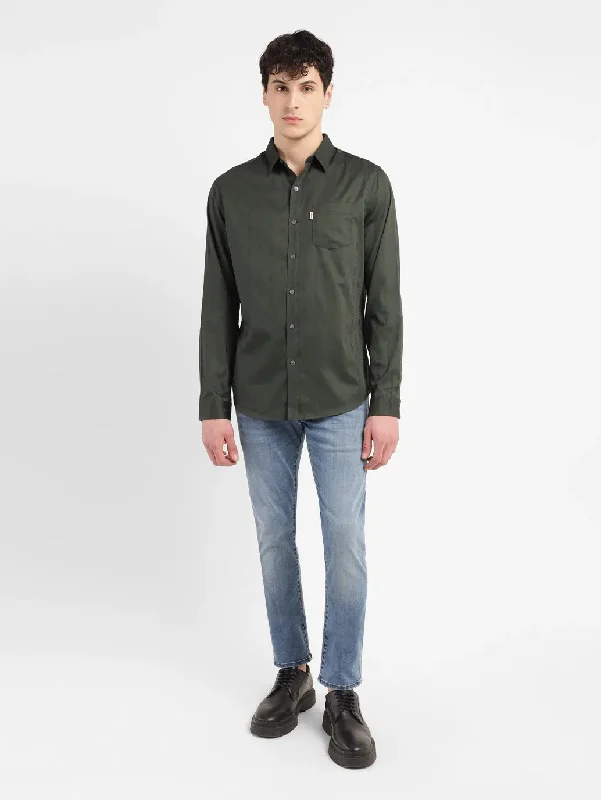Men's Versatile Dress Shirts for Multiple OccasionsMen's Self Design Slim Fit Shirt