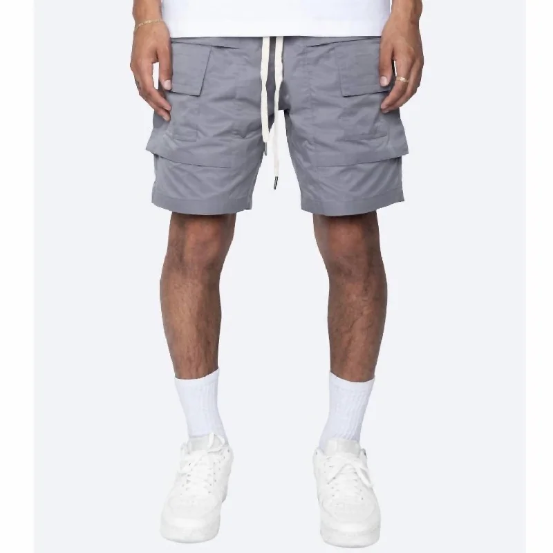 Men's Flexible High-Performance ShortsShinobi Cargo Pocket Shorts In Grey