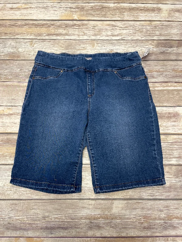 Zip-Up Men's Secure and Multi-Pocket ShortsBlue Denim Shorts Falls Creek, Size 1x