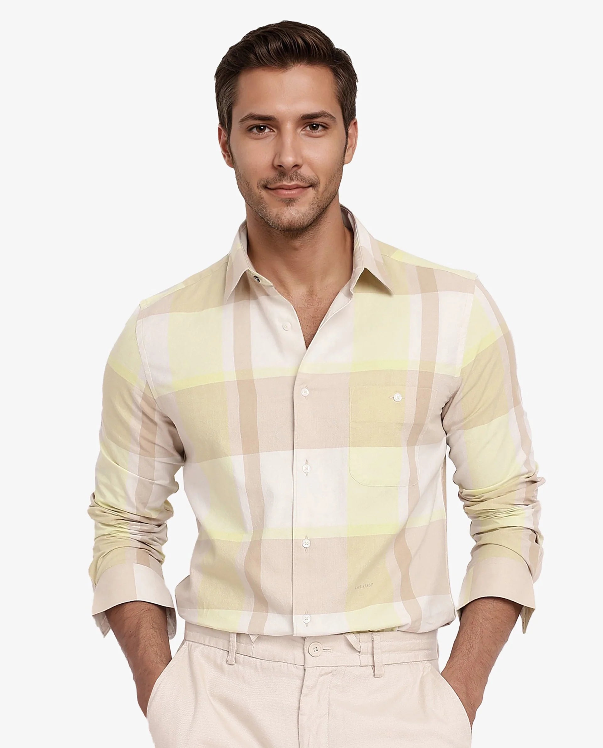 Men's Limited Edition Shirts for ExclusivityRare Rabbit Men Daio Light Green Full Sleeve Regular Collar Button Closure Regular Fit Checks Shirt Men's Limited Edition Shirts for ExclusivityRare Rabbit Men Daio Light Green Full Sleeve Regular Collar Button Closure Regular Fit Checks Shirt