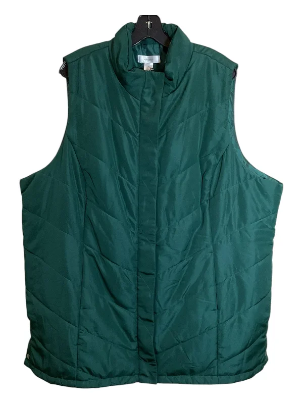 Men's Coats with Synthetic InsulationVest Puffer & Quilted By Cj Banks In Green, Size: 3x Men's Coats with Synthetic InsulationVest Puffer & Quilted By Cj Banks In Green, Size: 3x