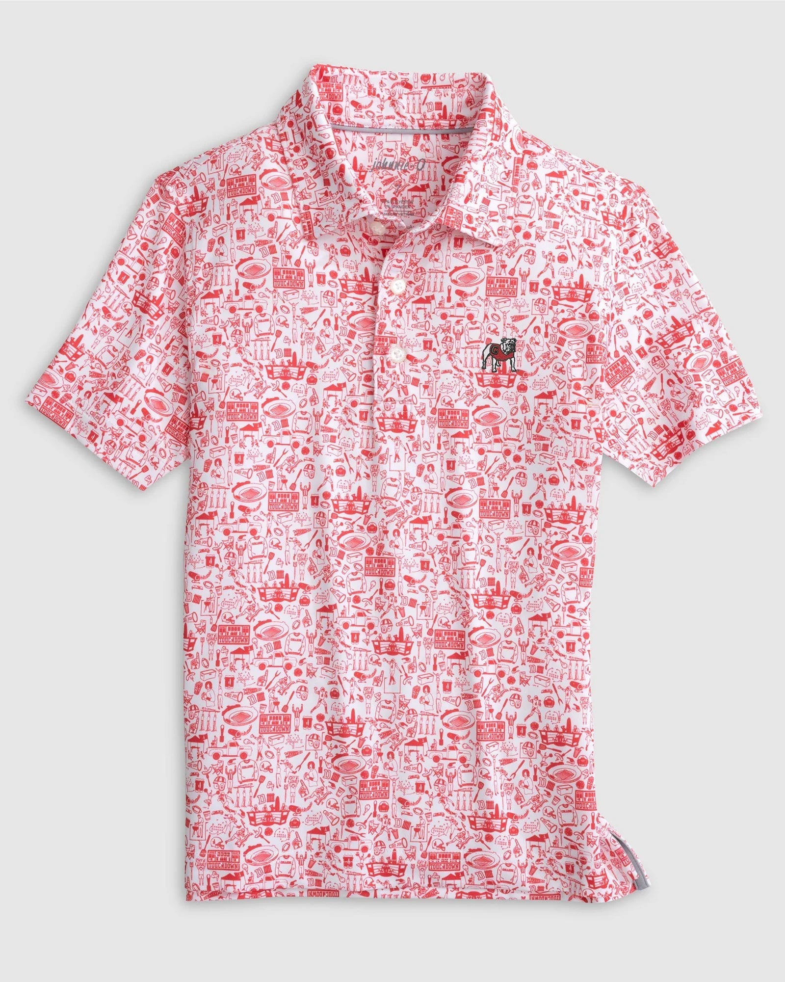 Men's Shirts with UV ProtectionJohnnie-O Georgia Tailgater 2.0 Jr. Printed Jersey Performance Polo