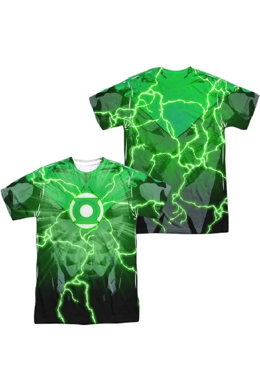 Men's Shirts with Adjustable HemlinesJustice League of America John Burst (Front/Back Print) Short Sleeve Adult Poly Crew Tee / T-Shirt Men's Shirts with Adjustable HemlinesJustice League of America John Burst (Front/Back Print) Short Sleeve Adult Poly Crew Tee / T-Shirt