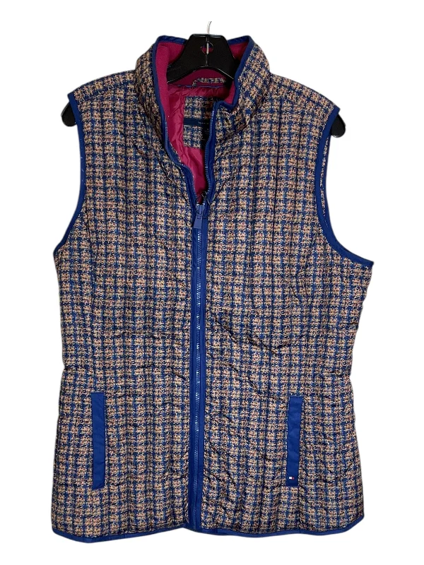 Durable Men's Car CoatsVest Puffer & Quilted By Tommy Hilfiger In Blue & Yellow, Size: Xl