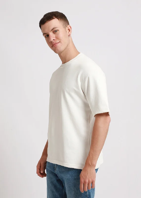 Elegant Men's Dress ShirtsMerino White Oversized Basic T-shirt