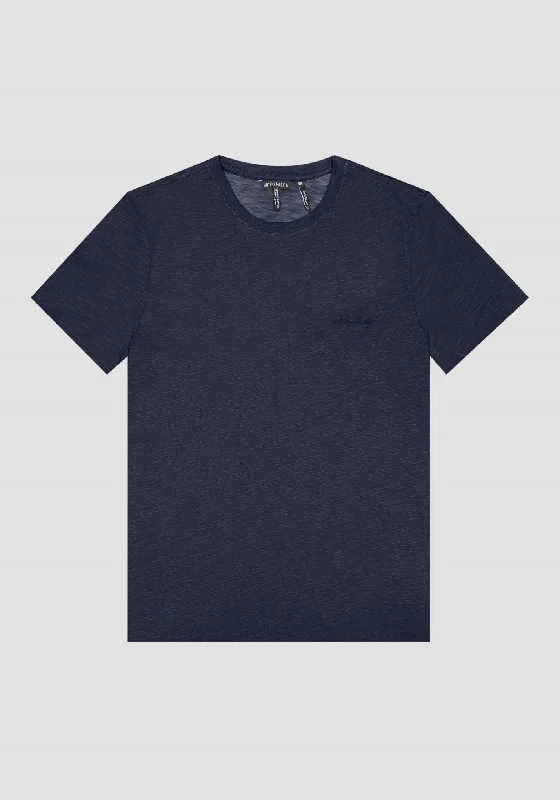 Men's Shirts with CollarsANTONY MORATO LOGO T-SHIRT MMKS 02382- AVIO BLUE