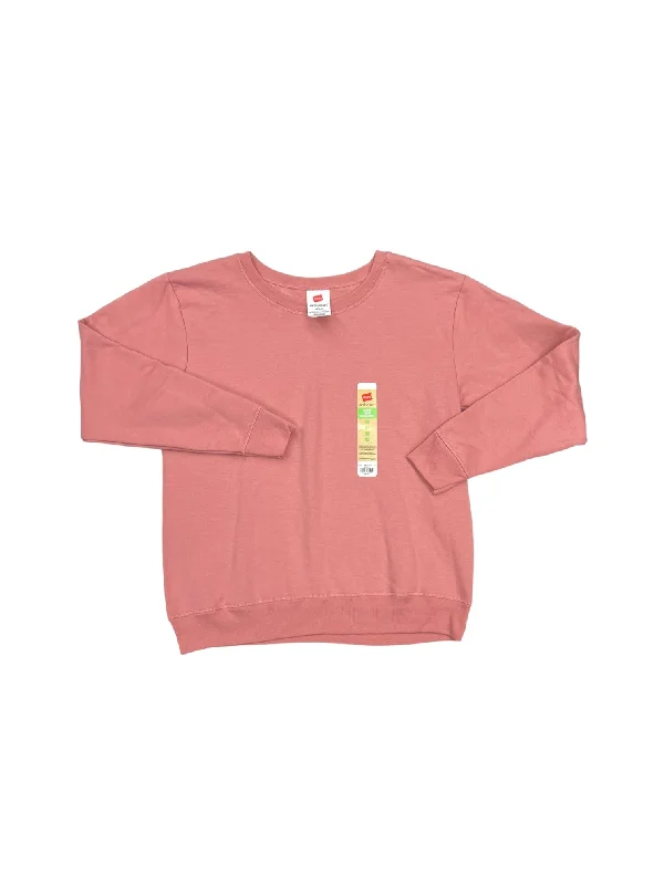 Men's Hoodies with Embroidered PatchesPink Athletic Sweatshirt Crewneck Hanes, Size M Men's Hoodies with Embroidered PatchesPink Athletic Sweatshirt Crewneck Hanes, Size M