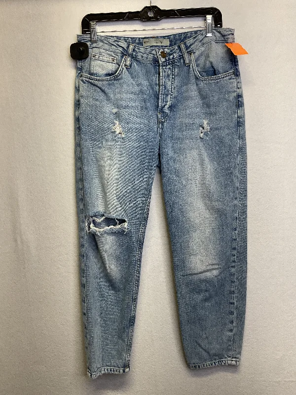 High-Quality Ripped Men's JeansJeans Skinny By Top Shop In Blue Denim, Size:6