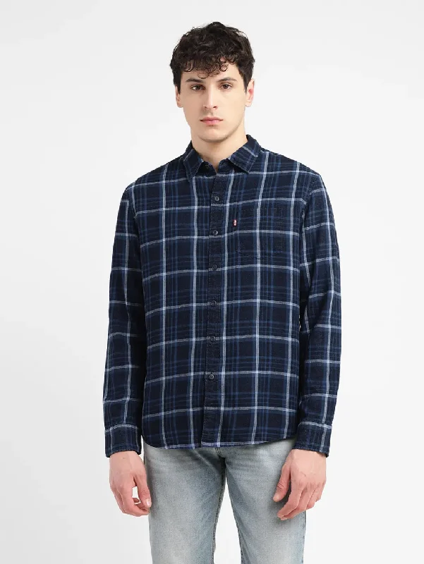Men's Unique Dress Shirts for a Statement LookMen's Checkered Slim Fit Shirt