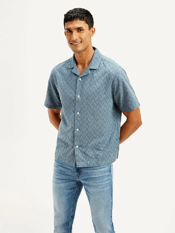 Men's Geometric Print Shirts for a Modern TwistMen's Chevron Relaxed Fit Shirt