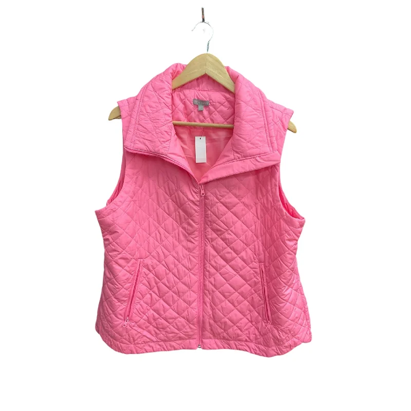 Men's Coats with Quilted LiningVest Puffer & Quilted By Talbots In Pink, Size: Xlp