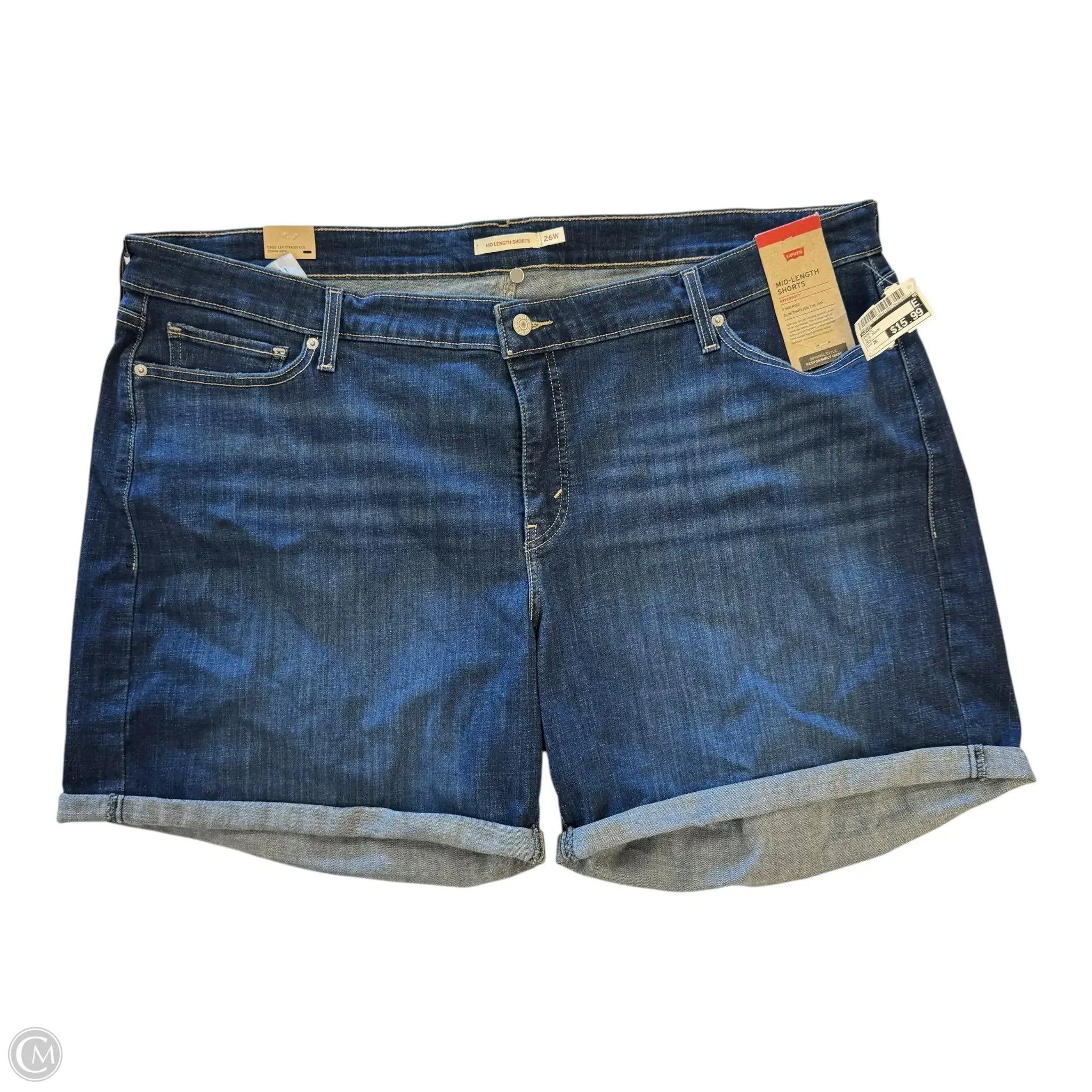 Men's Casual Short-Length PantsShorts By Levis In Blue Denim, Size: 26