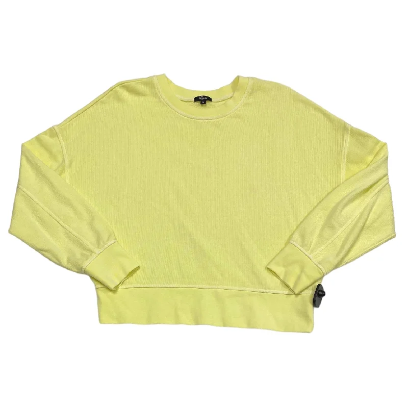 Men's Hoodies with Vintage StyleYellow Sweatshirt Crewneck Rails, Size M