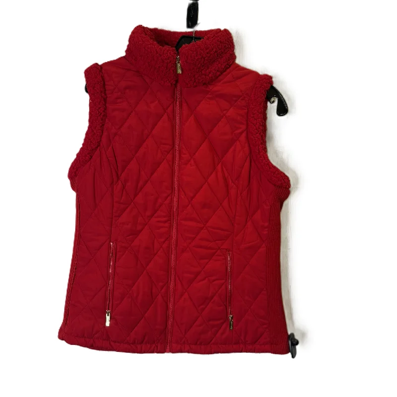 Men's Coats with Fur TrimVest Puffer & Quilted By Calvin Klein In Red, Size: S