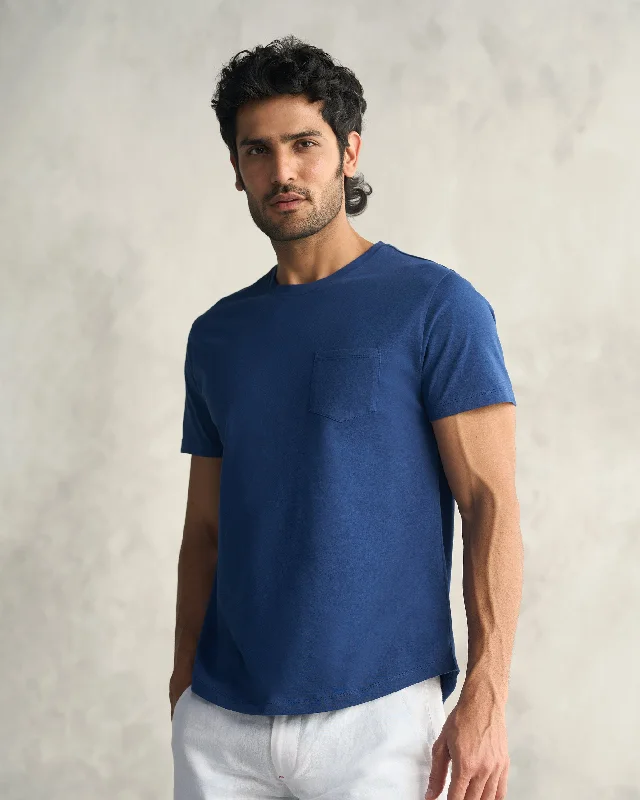 Men's Shirts with Abstract DesignsPocket T-shirt - Navy