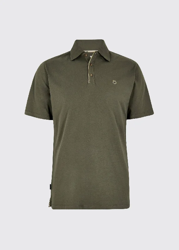 Men's Shirts with Snap ButtonsKilmurray Men’s Three-Button Polo - Kelp