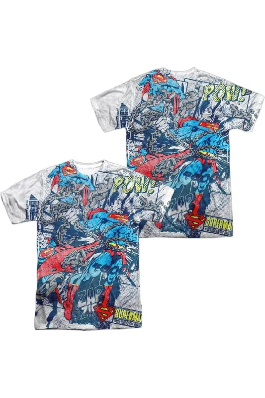 Warm Men's Fleece-Lined TopsSuperman Break Free (Front/Back Print) Short Sleeve Adult 100% Poly Crew Tee / T-Shirt Warm Men's Fleece-Lined TopsSuperman Break Free (Front/Back Print) Short Sleeve Adult 100% Poly Crew Tee / T-Shirt