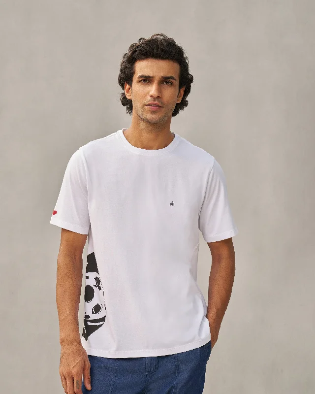 Men's Dressy Shirts for Formal EventsPeekaboo Dalmation T-shirt - White