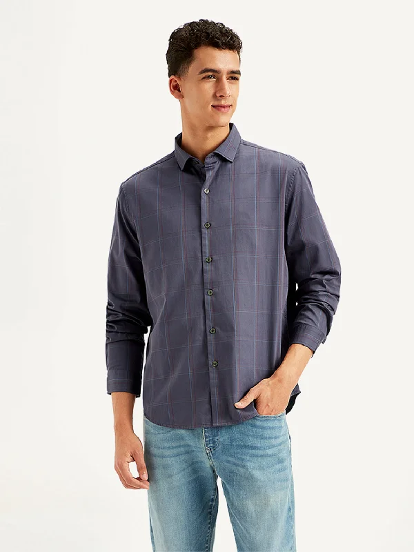 Men's Insulated Shirts for Cold WeatherMen's Checkered Spread Collar Shirt