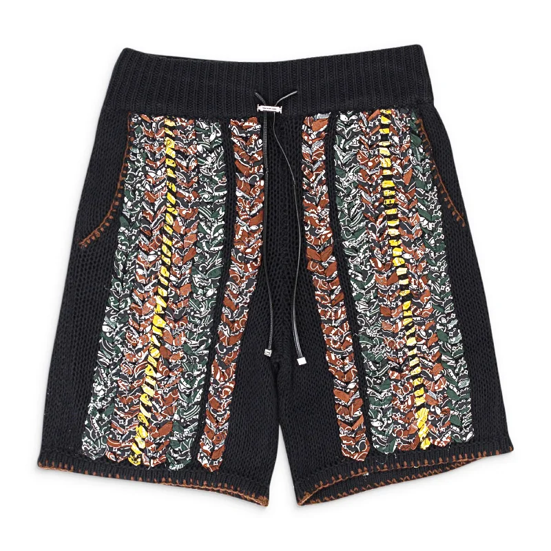Casual Ripped Men's JeansAMIRI BRAIDED BANDANA BLACK SHORTS