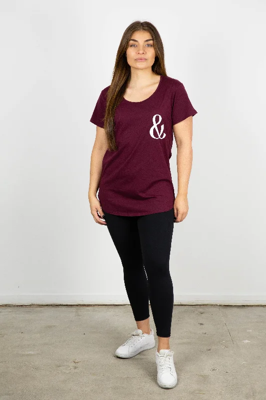 Men's Shirts with Contrast CollarsMORGAN TEE BURGUNDY