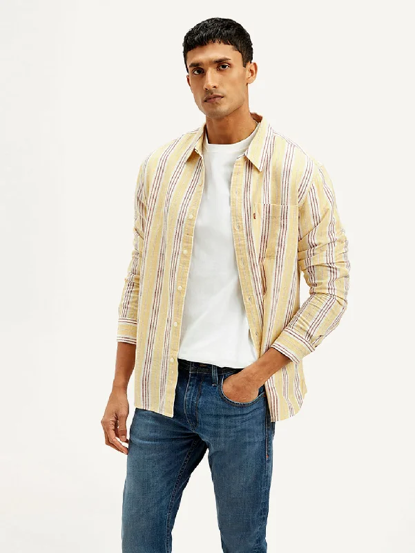 Men's Long-Sleeve Shirts for Year-Round WearMen's Striped Slim Fit Shirt