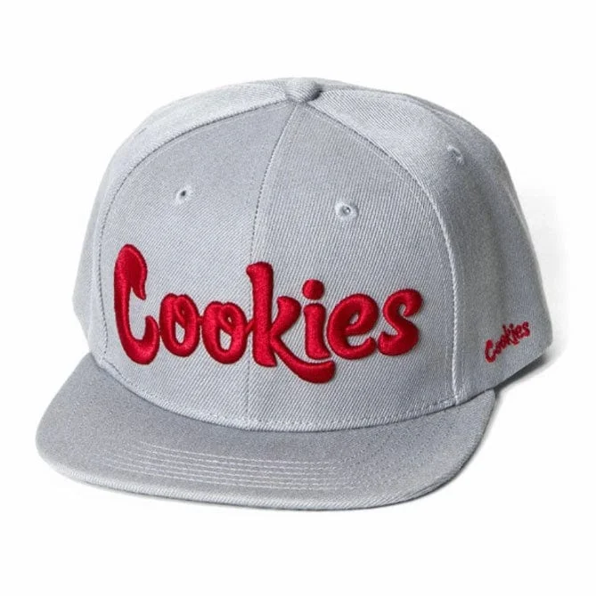 Best Casual HatsCookies Original Mint Twill Snapback Cap (Heather Grey/Red)