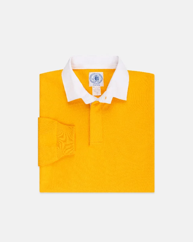 Men's Shirts with Logo EmbossmentsSOLID RUGBY SHIRT - GOLD