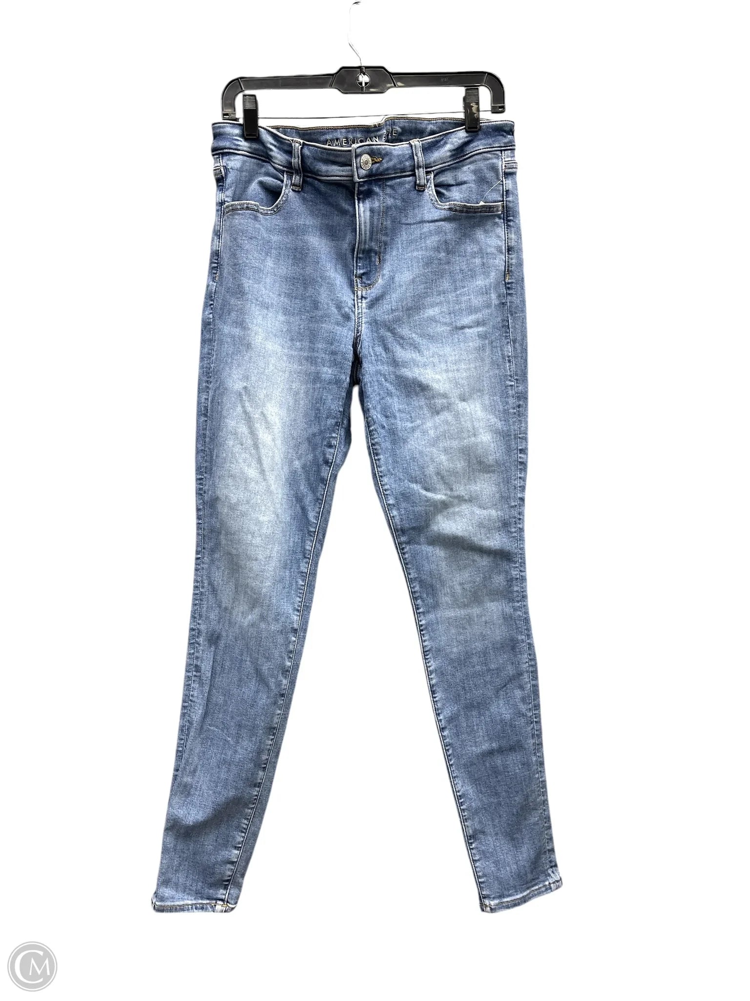 High-Waisted Bootcut Men's JeansJeans Skinny By American Eagle In Blue Denim, Size: 14 High-Waisted Bootcut Men's JeansJeans Skinny By American Eagle In Blue Denim, Size: 14