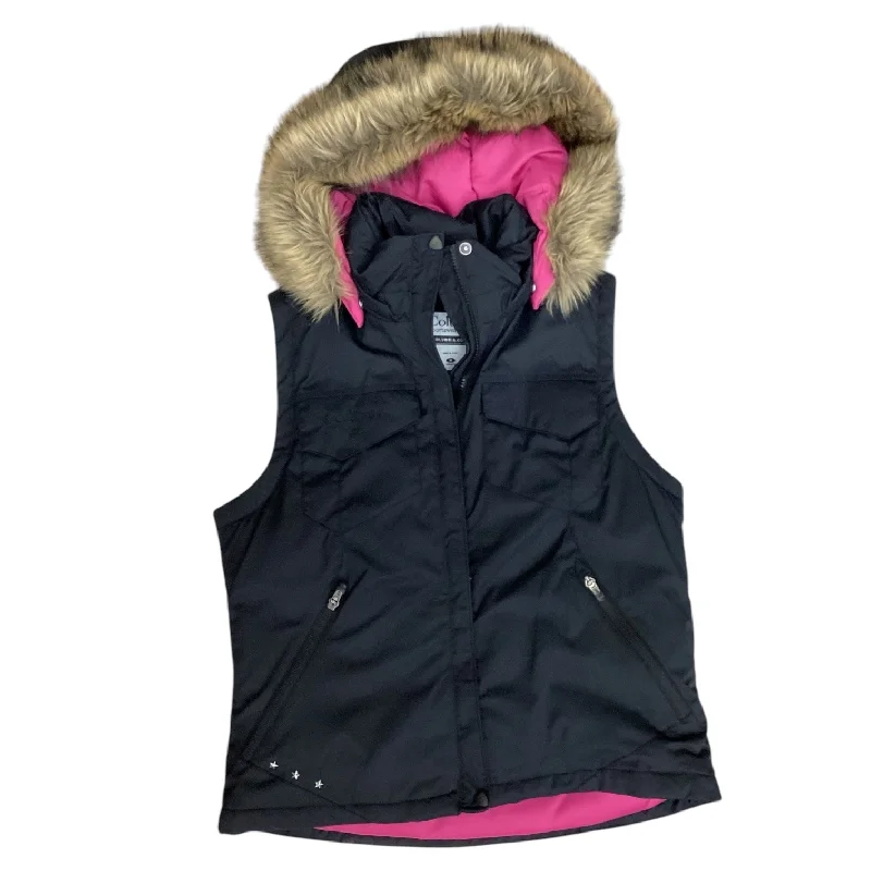 Weather-Resistant Men's CoatsVest Puffer & Quilted By Columbia In Black & Pink, Size: M Weather-Resistant Men's CoatsVest Puffer & Quilted By Columbia In Black & Pink, Size: M