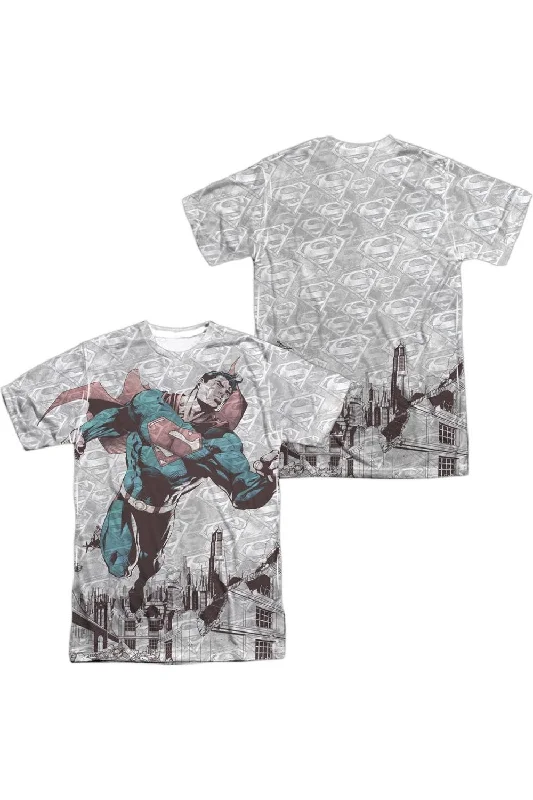 Men's Shirts with CollarsSuperman War Zone (Front/Back Print) Short Sleeve Adult 100% Poly Crew Tee / T-Shirt Men's Shirts with CollarsSuperman War Zone (Front/Back Print) Short Sleeve Adult 100% Poly Crew Tee / T-Shirt