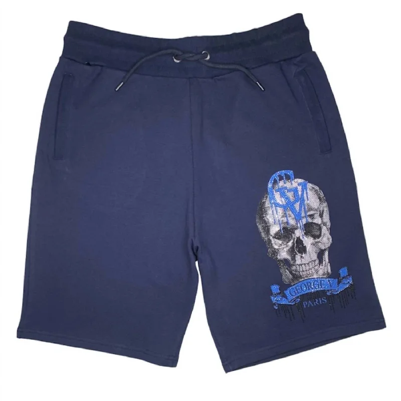 Durable Men's Cargo ShortsMen's Logo Skull Short In Navy