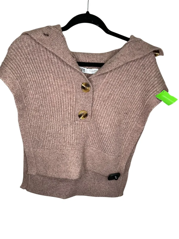 Durable Men's Car CoatsVest Sweater By Zara In Taupe, Size: M