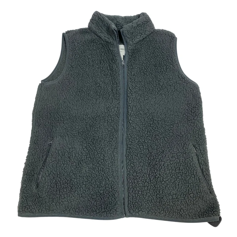 Men's Coats with Snap ButtonsVest Faux Fur & Sherpa By Sabrina Lauren In Grey, Size: L Men's Coats with Snap ButtonsVest Faux Fur & Sherpa By Sabrina Lauren In Grey, Size: L