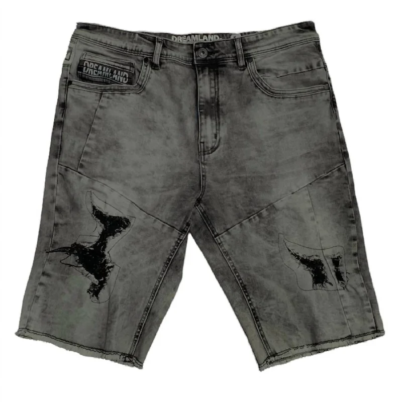 Flexible Men's Yoga ShortsMen's Jean Short In Black Wash