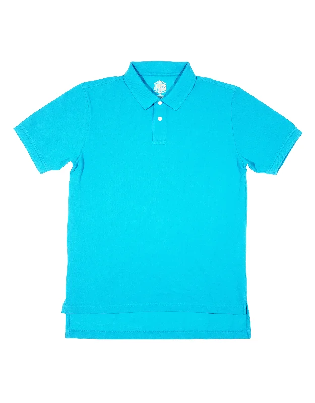 Men's Shirts with CollarsSOLID PIQUE POLO - AQUA