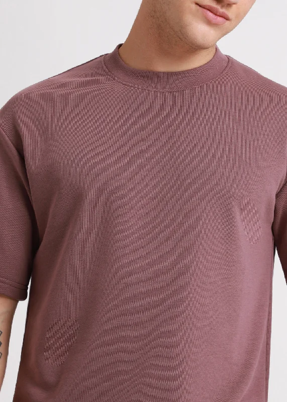 Men's Flowy Shirts for a Relaxed LookLilac Oversized Basic T-shirt