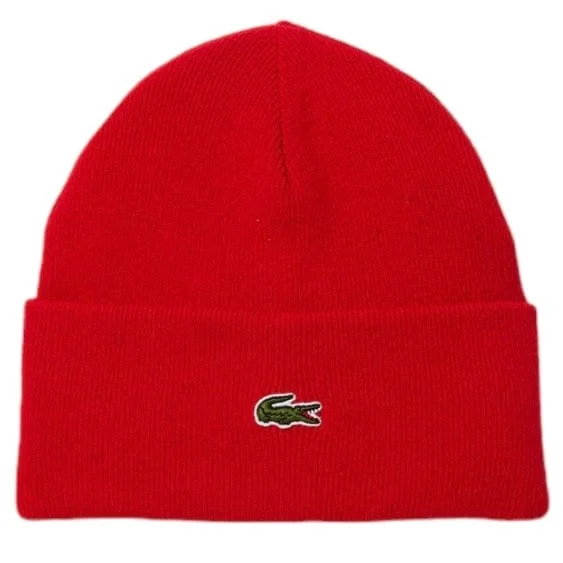 Durable Work HatsLacoste Unisex Wool Beanie (Red) RB9825-51