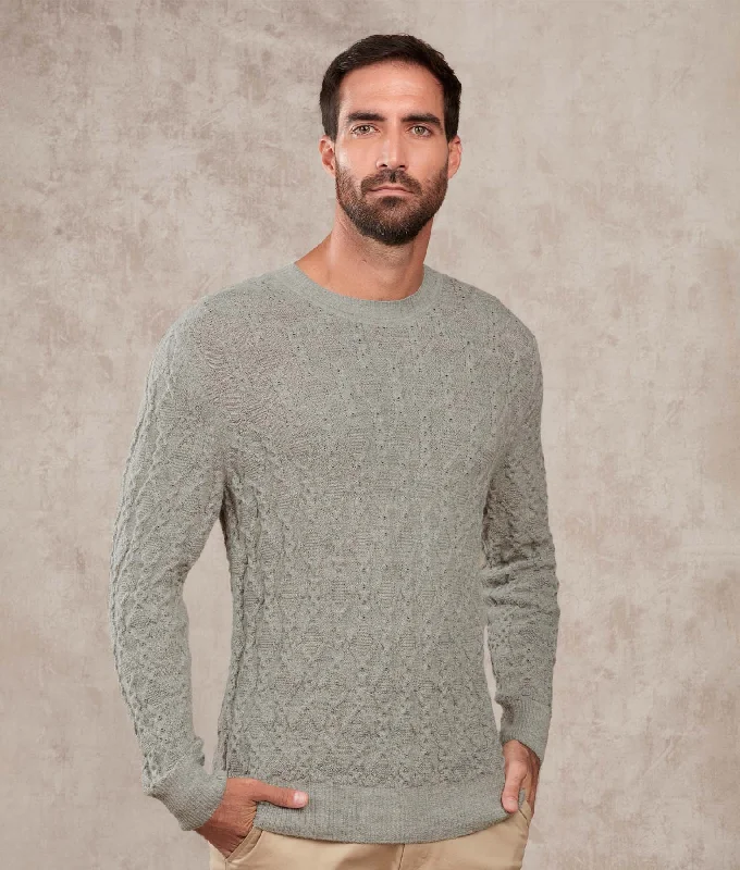 Men's Sweaters with Roll-Neck DesignsCables & More Crew Neck Sweater