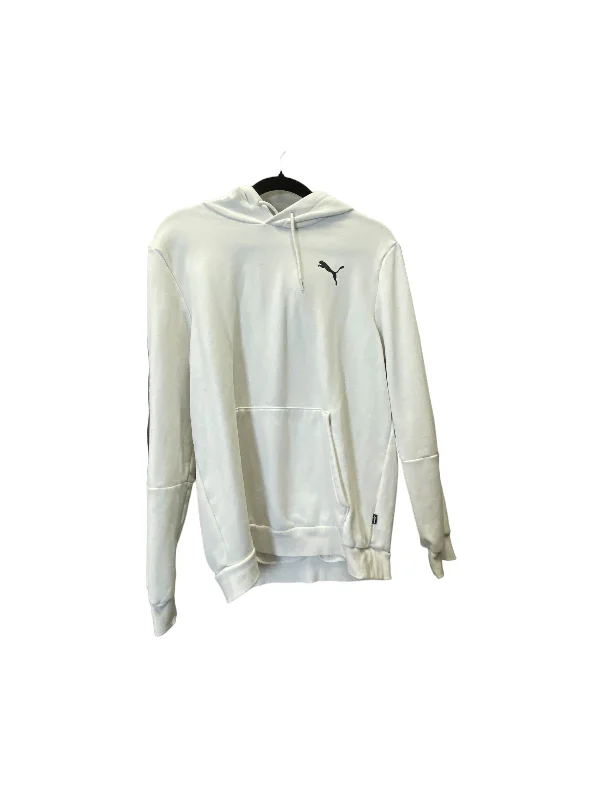 Men's Hoodies with Reinforced HemsSweatshirt Hoodie By Puma In White, Size: M