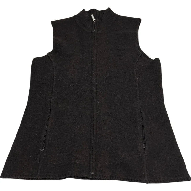Functional Men's Ski JacketsVest Sweater By Smartwool In Brown, Size: M