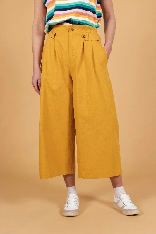 Men's Short-Sleeve Matching ShortsJupe Culotte Liora Mustard